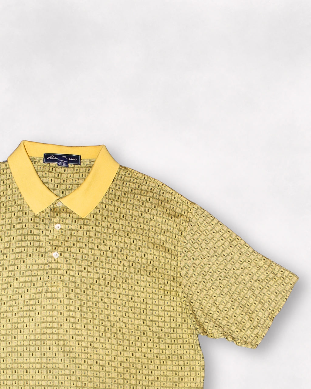 Alan Flusser Checkered Pattern Vintage Polo