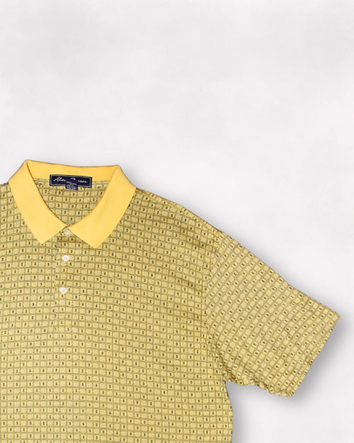 Alan Flusser Checkered Pattern Vintage Polo