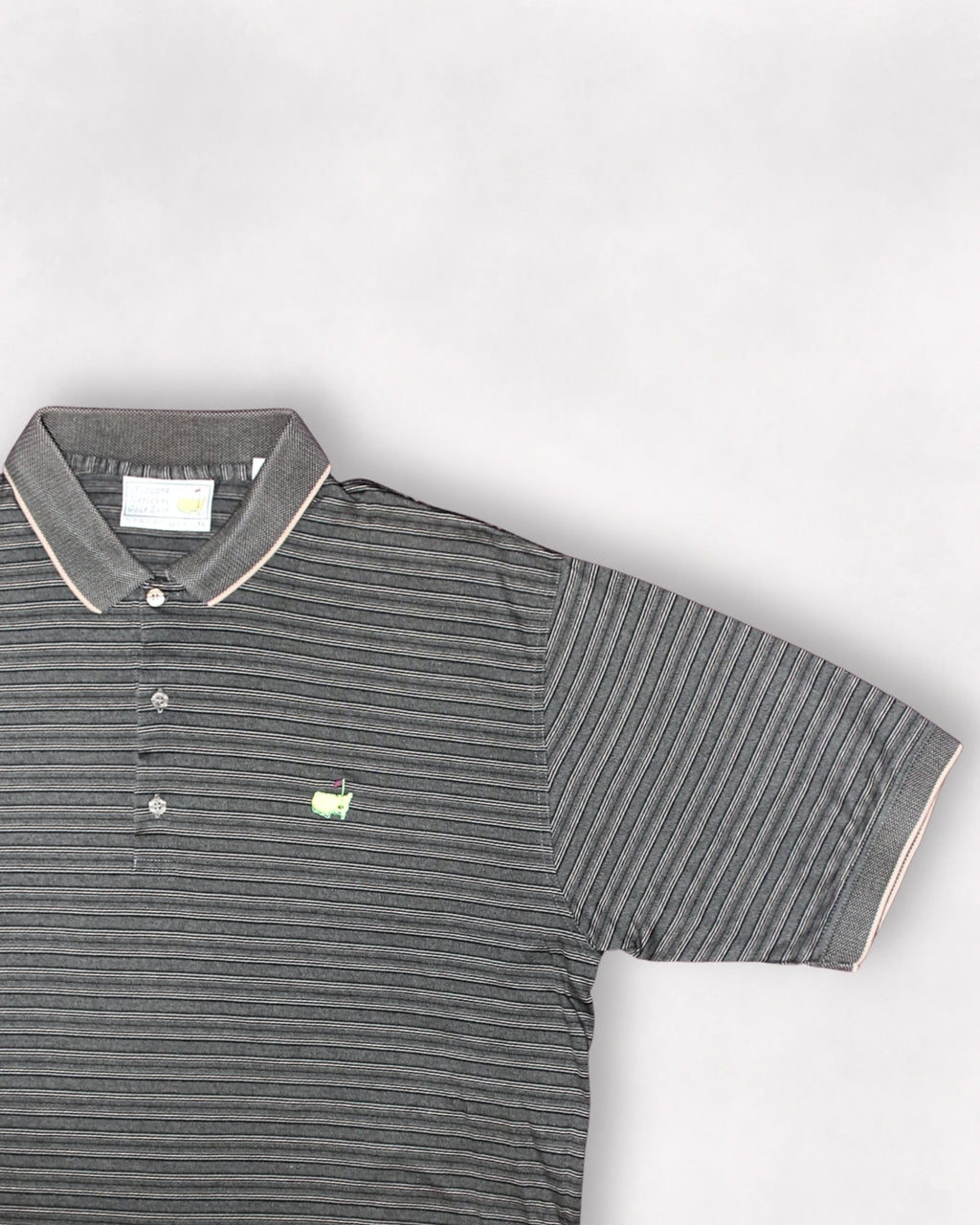Masters Slazenger Striped Dark Gray and Beige Polo