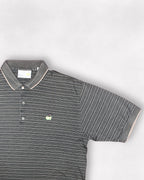 Masters Slazenger Striped Dark Gray and Beige Polo