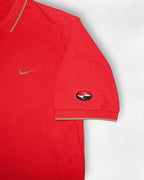 Tiger Woods Ying Yang Sunday Red Gold Trim Polo