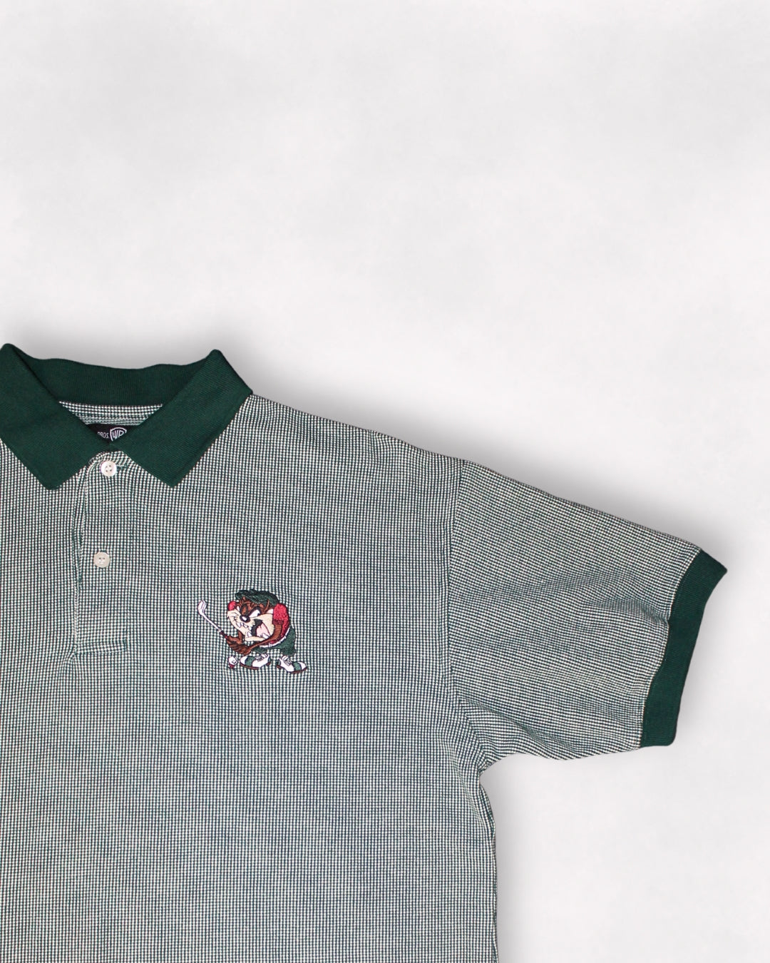 Looney Tunes Taz Golfing Green Textured Polo