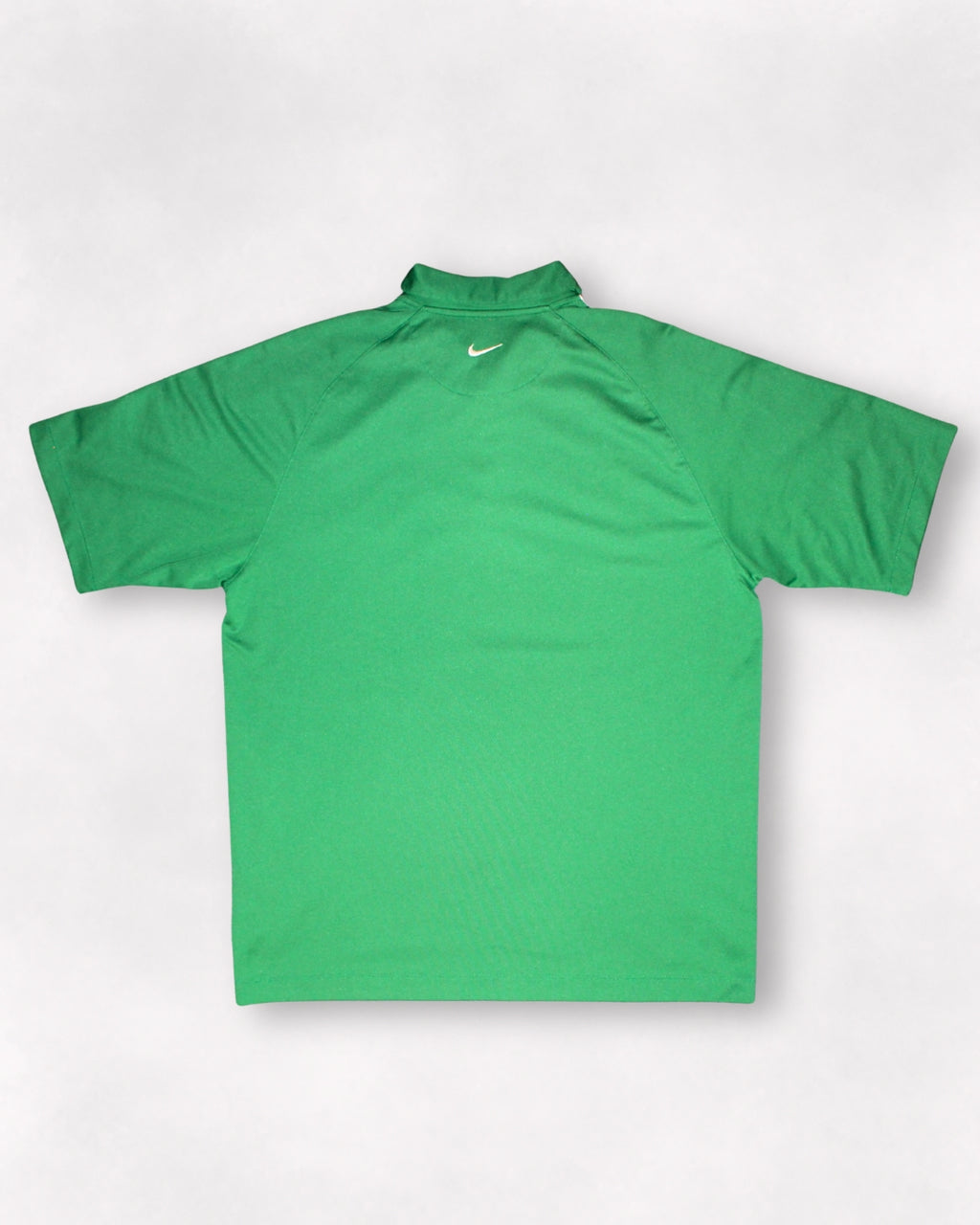 Nike Y2K Green and White Stripes Polo