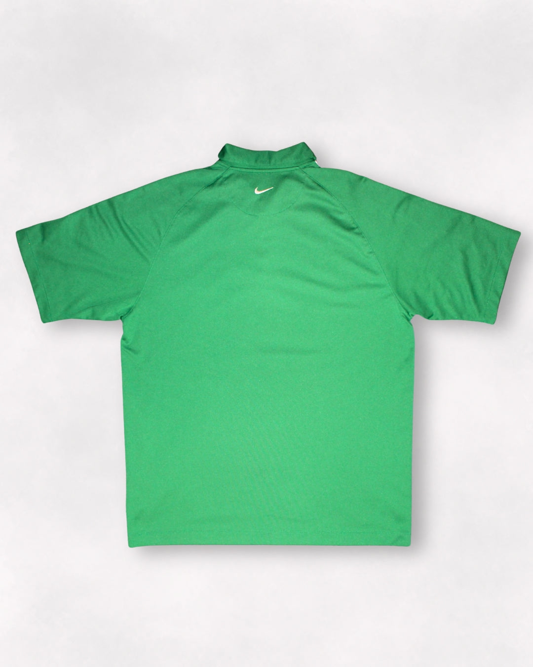 Nike Y2K Green and White Stripes Polo