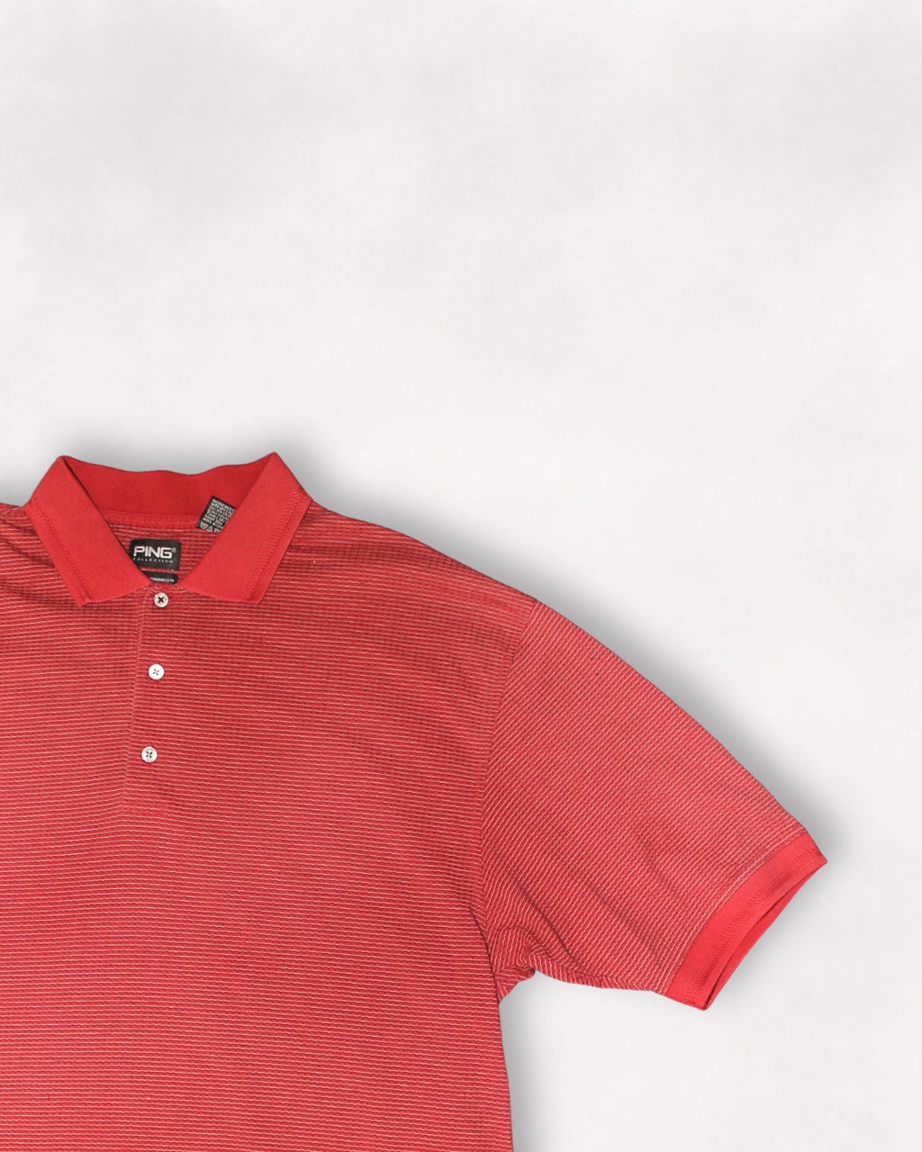 Ping Vintage Red Textured Polo