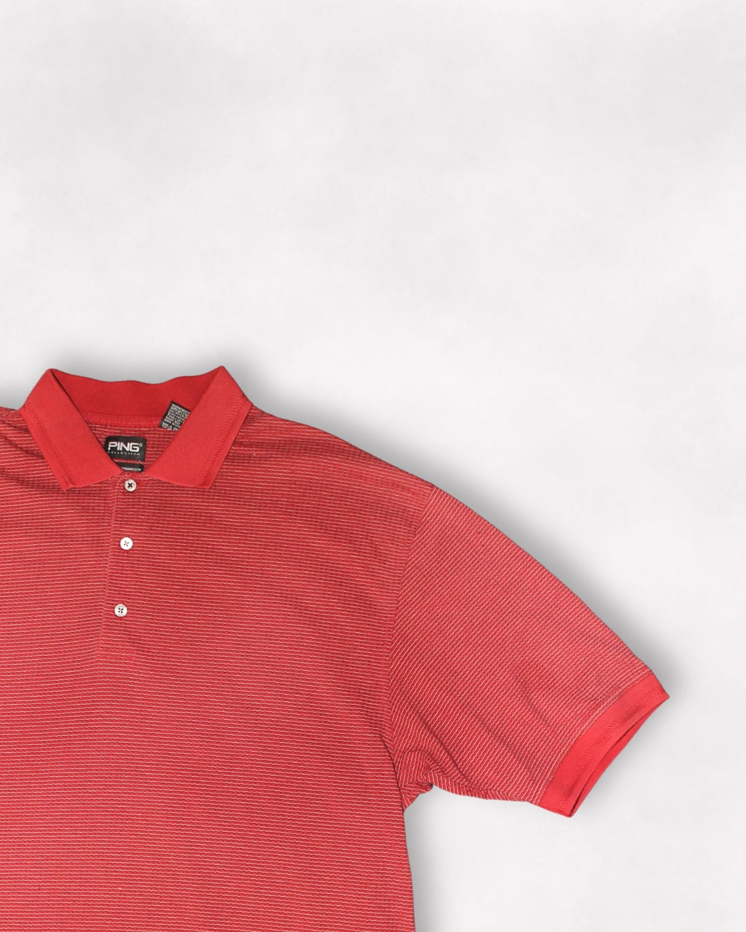 Ping Vintage Red Textured Polo