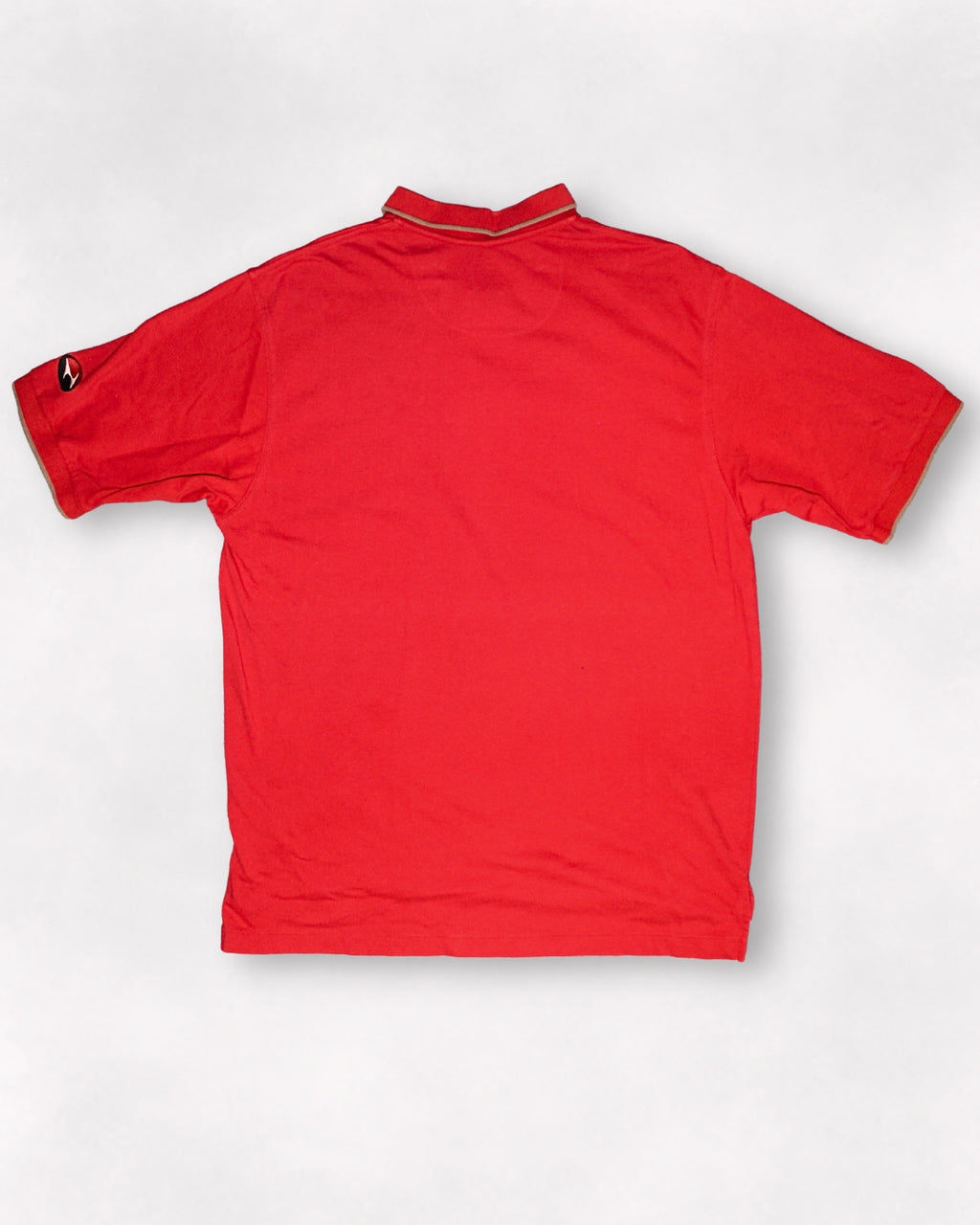 Tiger Woods Ying Yang Sunday Red Gold Trim Polo