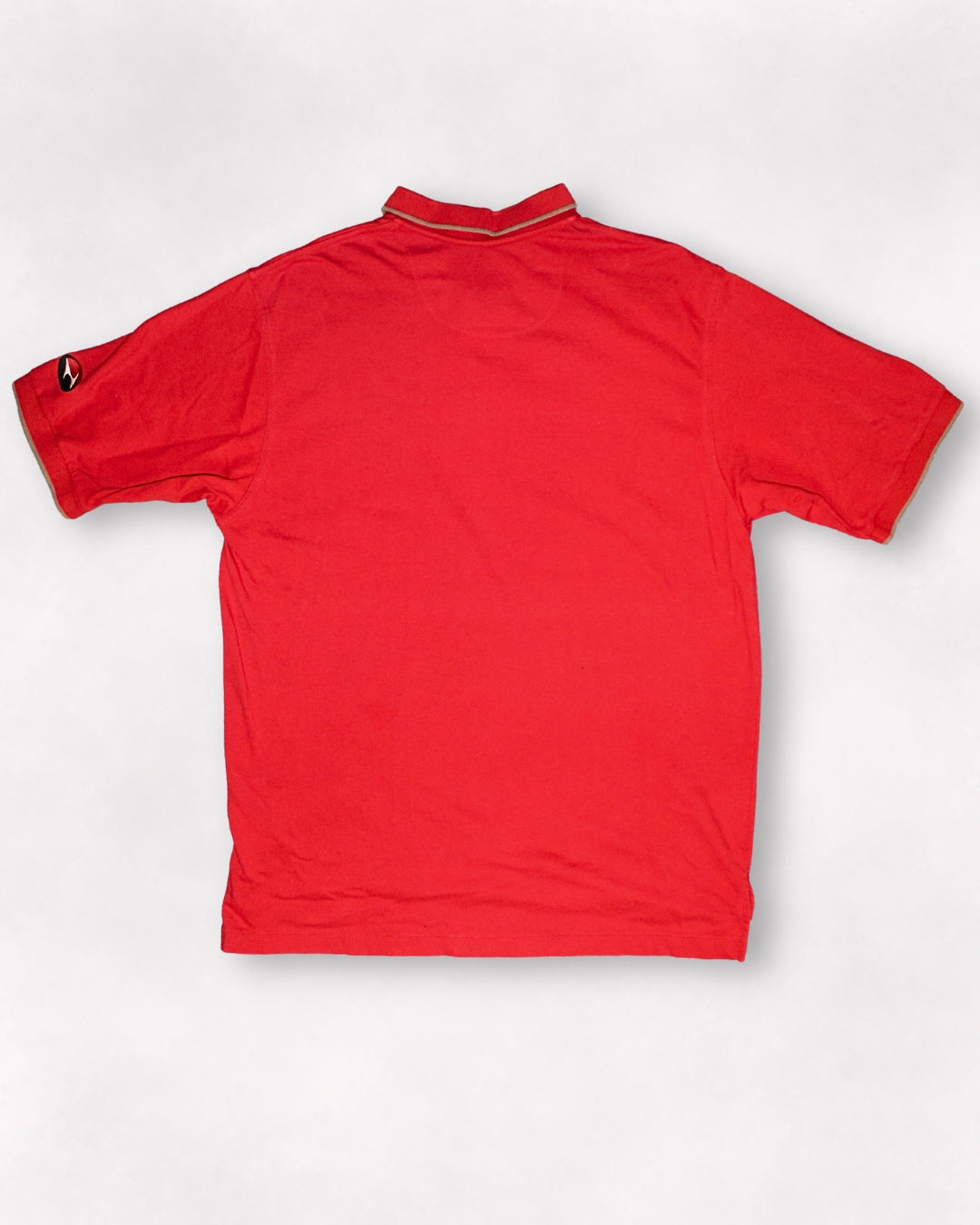 Tiger Woods Ying Yang Sunday Red Gold Trim Polo