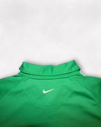 Nike Y2K Green and White Stripes Polo