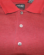 Ping Vintage Red Textured Polo