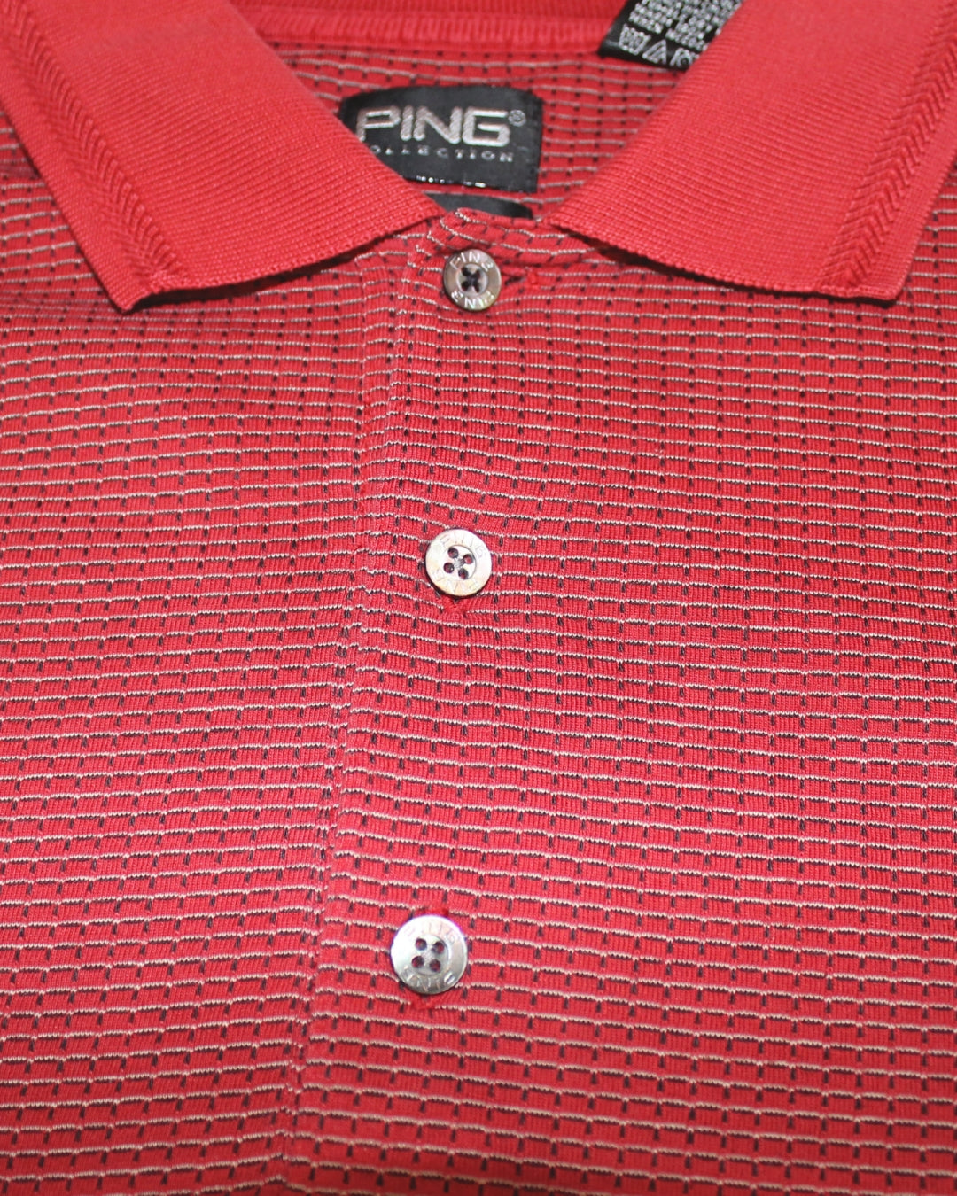 Ping Vintage Red Textured Polo