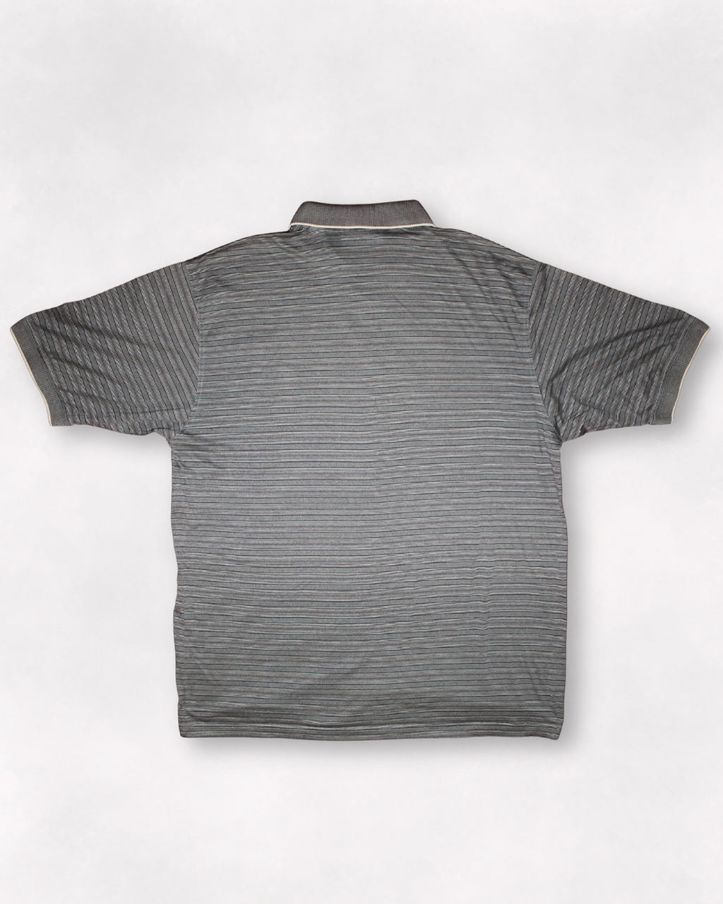 Masters Slazenger Striped Dark Gray and Beige Polo