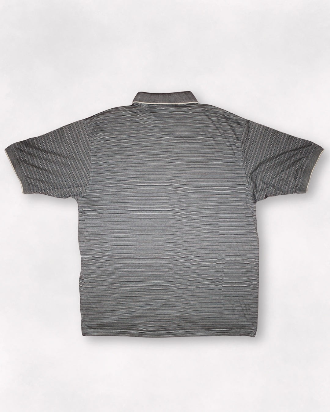 Masters Slazenger Striped Dark Gray and Beige Polo