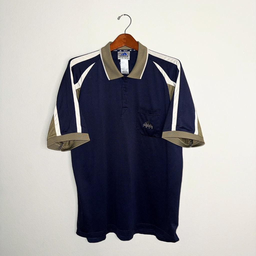 Adidas Navy/Gold Vintage Polo
