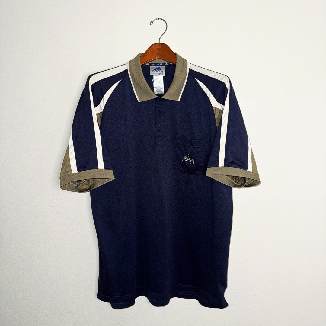 Adidas Navy/Gold Vintage Polo