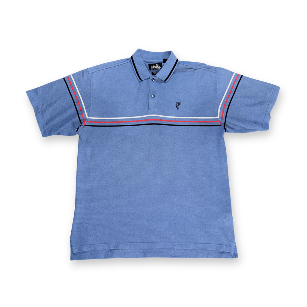 Ashworth Triple Stripe Blue Polo