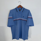 Ashworth Triple Stripe Blue Polo