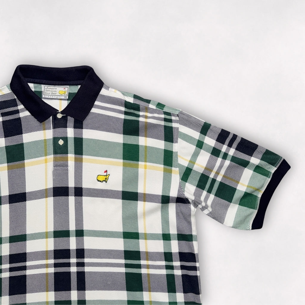 Augusta National Masters Plaid Green/Blue Polo