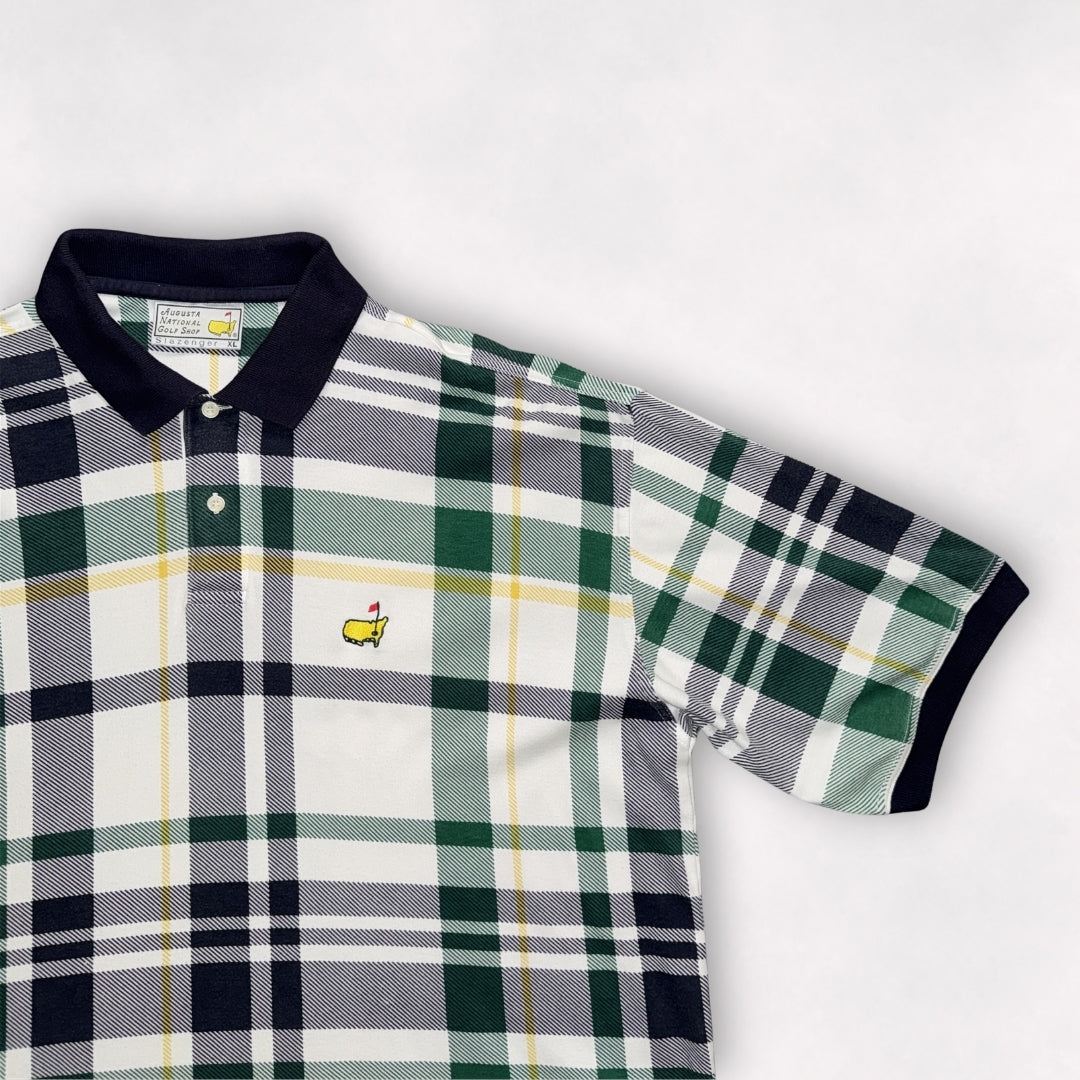 Augusta National Masters Plaid Green/Blue Polo
