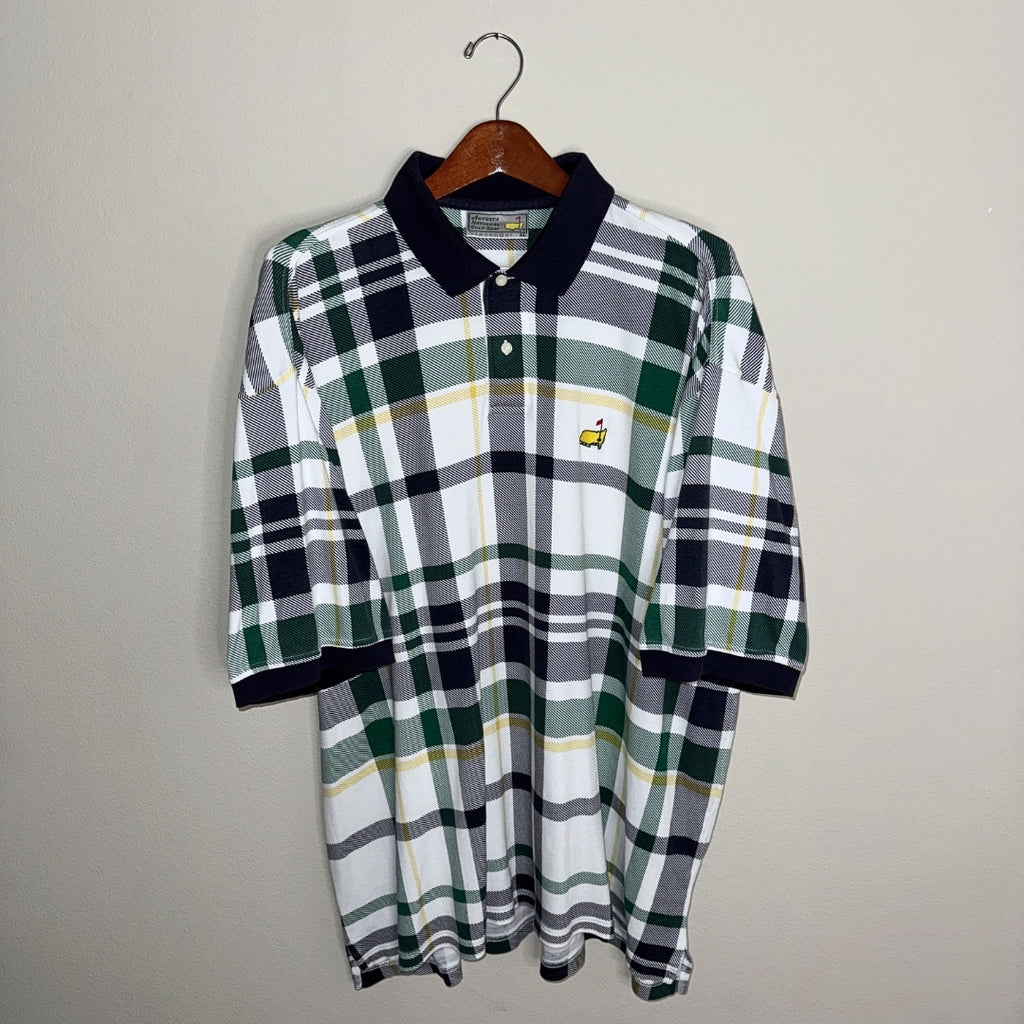Augusta National Masters Plaid Green/Blue Polo