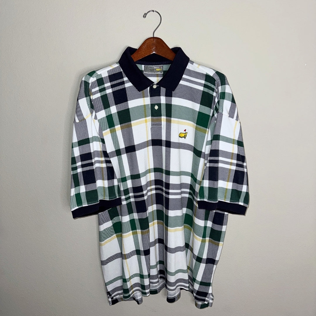 Augusta National Masters Plaid Green/Blue Polo
