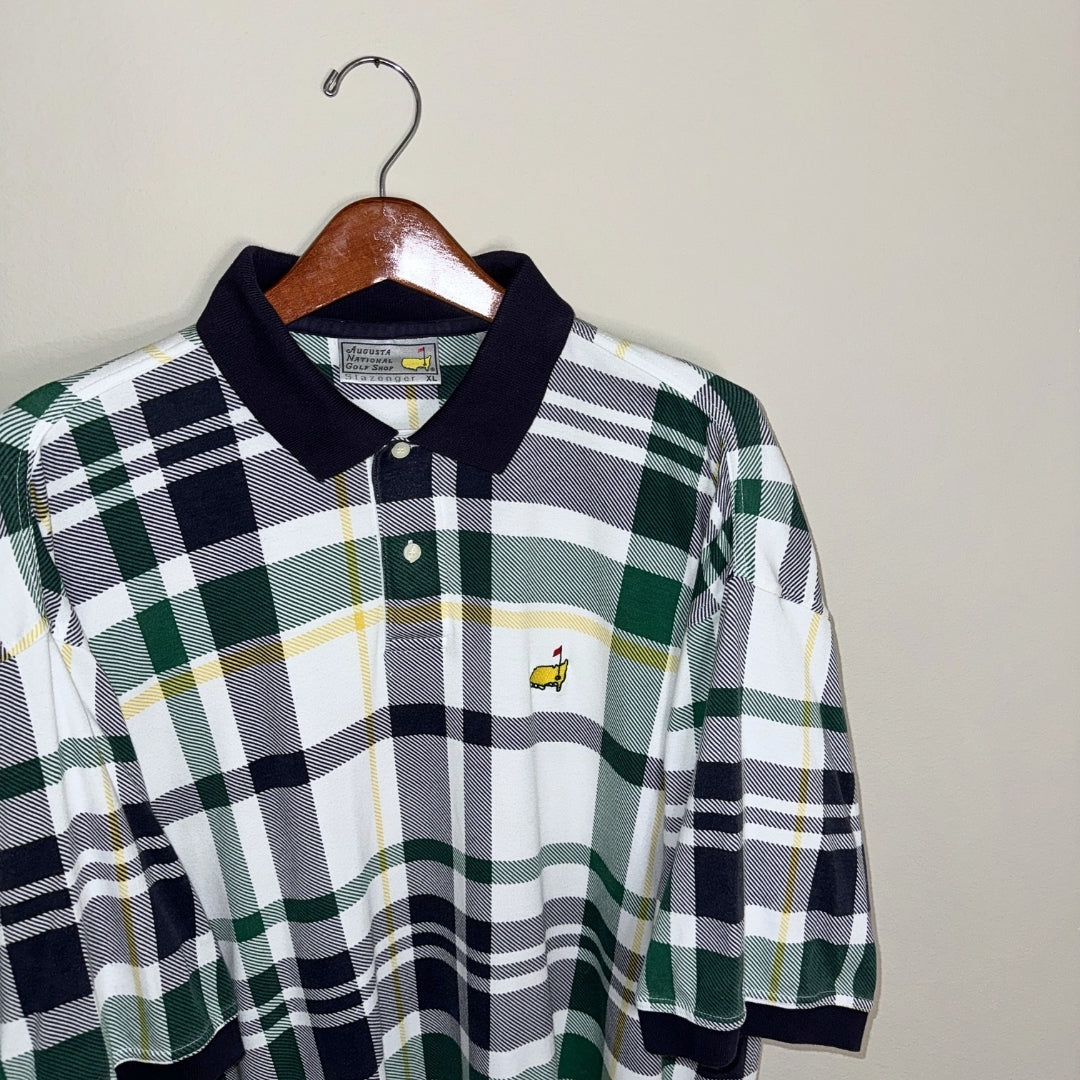 Augusta National Masters Plaid Green/Blue Polo