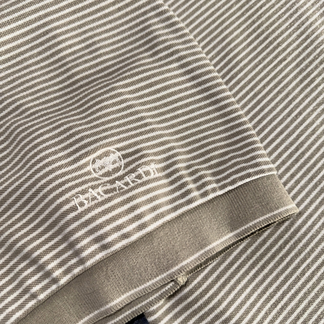 Nike Shield Striped Polo with Bacardi Logo