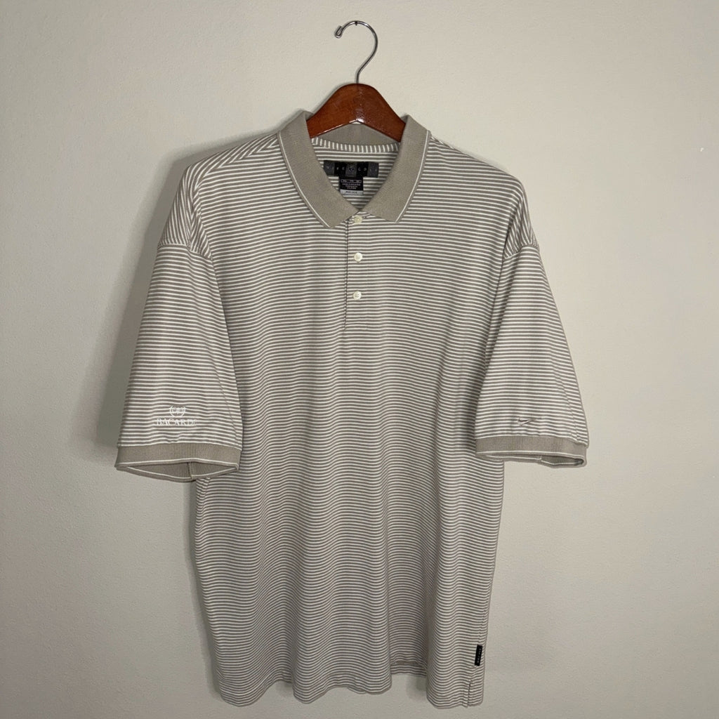 Nike Shield Striped Polo with Bacardi Logo