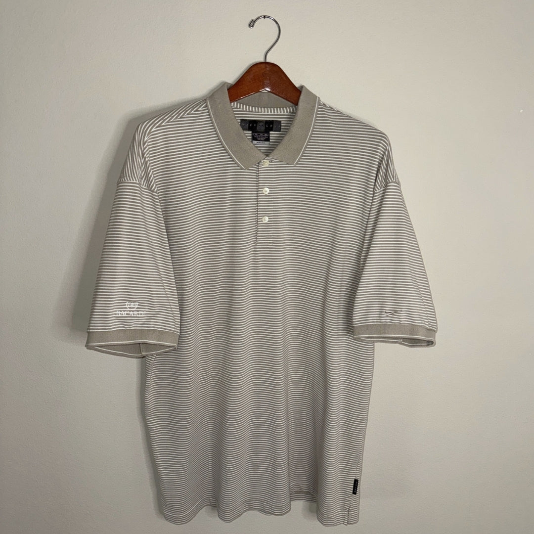 Nike Shield Striped Polo with Bacardi Logo