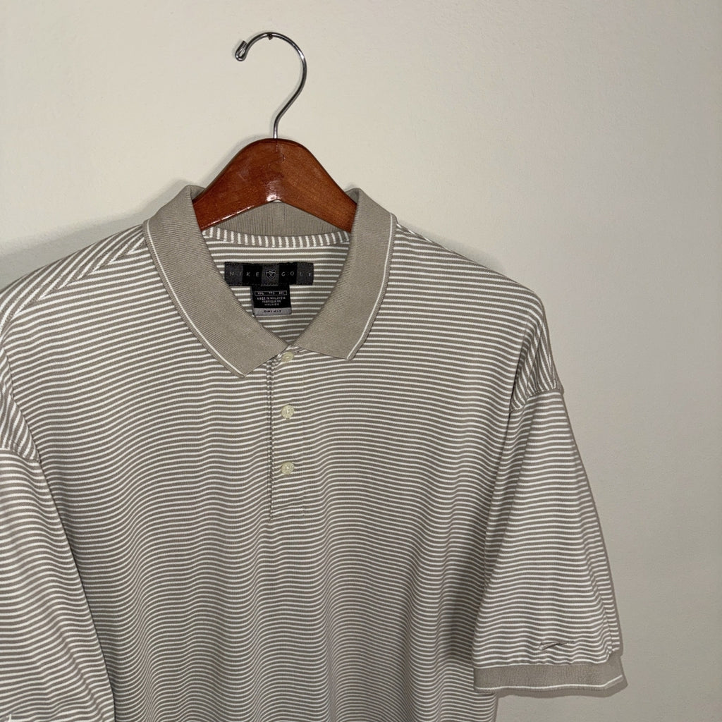 Nike Shield Striped Polo with Bacardi Logo