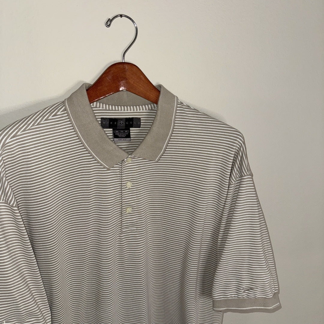 Nike Shield Striped Polo with Bacardi Logo
