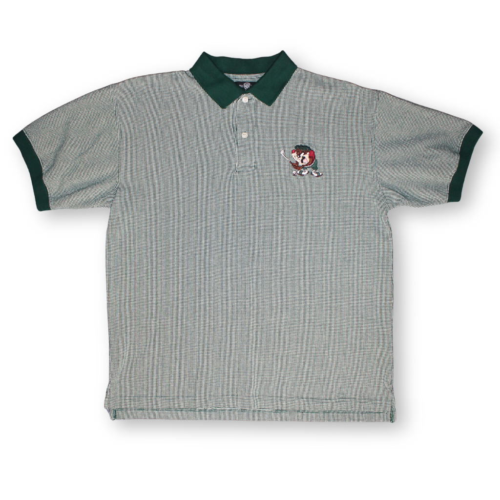 Looney Tunes Taz Golfing Green Textured Polo