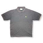 Masters Slazenger Striped Dark Gray and Beige Polo