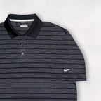 Nike FitDry Black/White Striped Polo