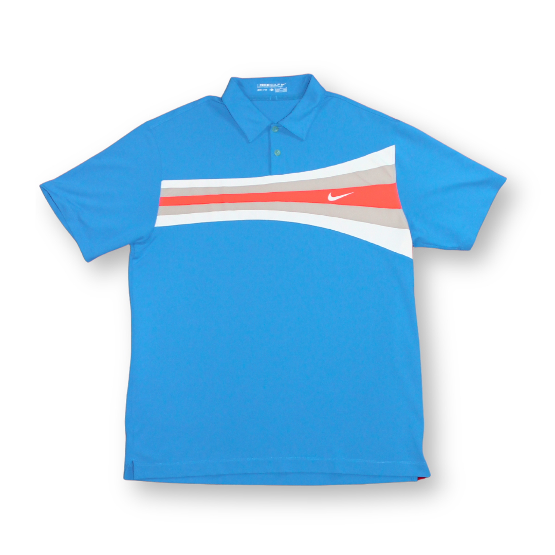 Nike Cyan Y2K Pattern Polo