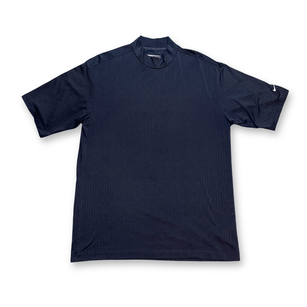 Nike FitDRY Mock Neck Striped Athletic Shirt