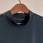 Nike FitDRY Mock Neck Striped Athletic Shirt