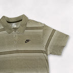 Nike Green Striped Classic Cotton Polo