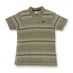 Nike Green Striped Classic Cotton Polo