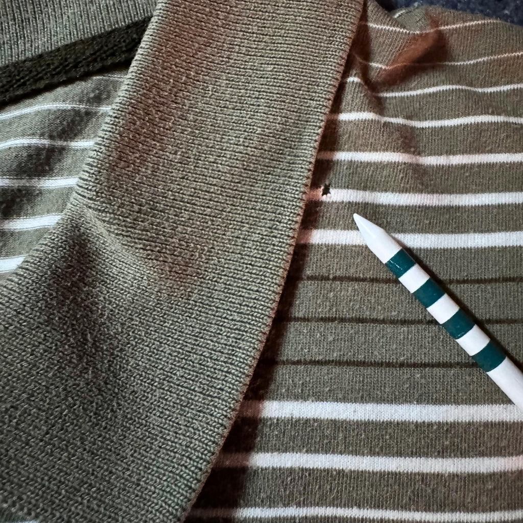 Nike Green Striped Classic Cotton Polo