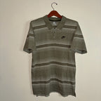 Nike Green Striped Classic Cotton Polo