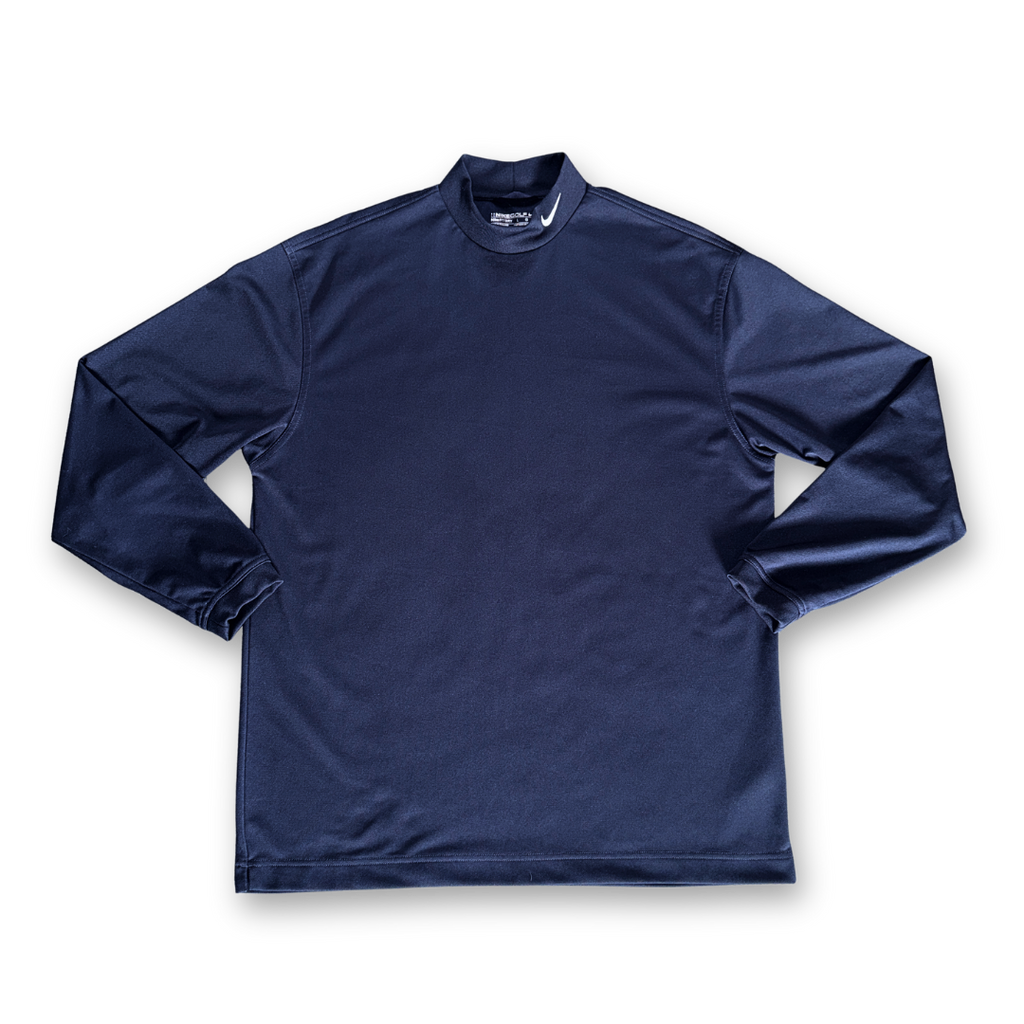 Nike Mock Neck Long Sleeve Navy Shirt