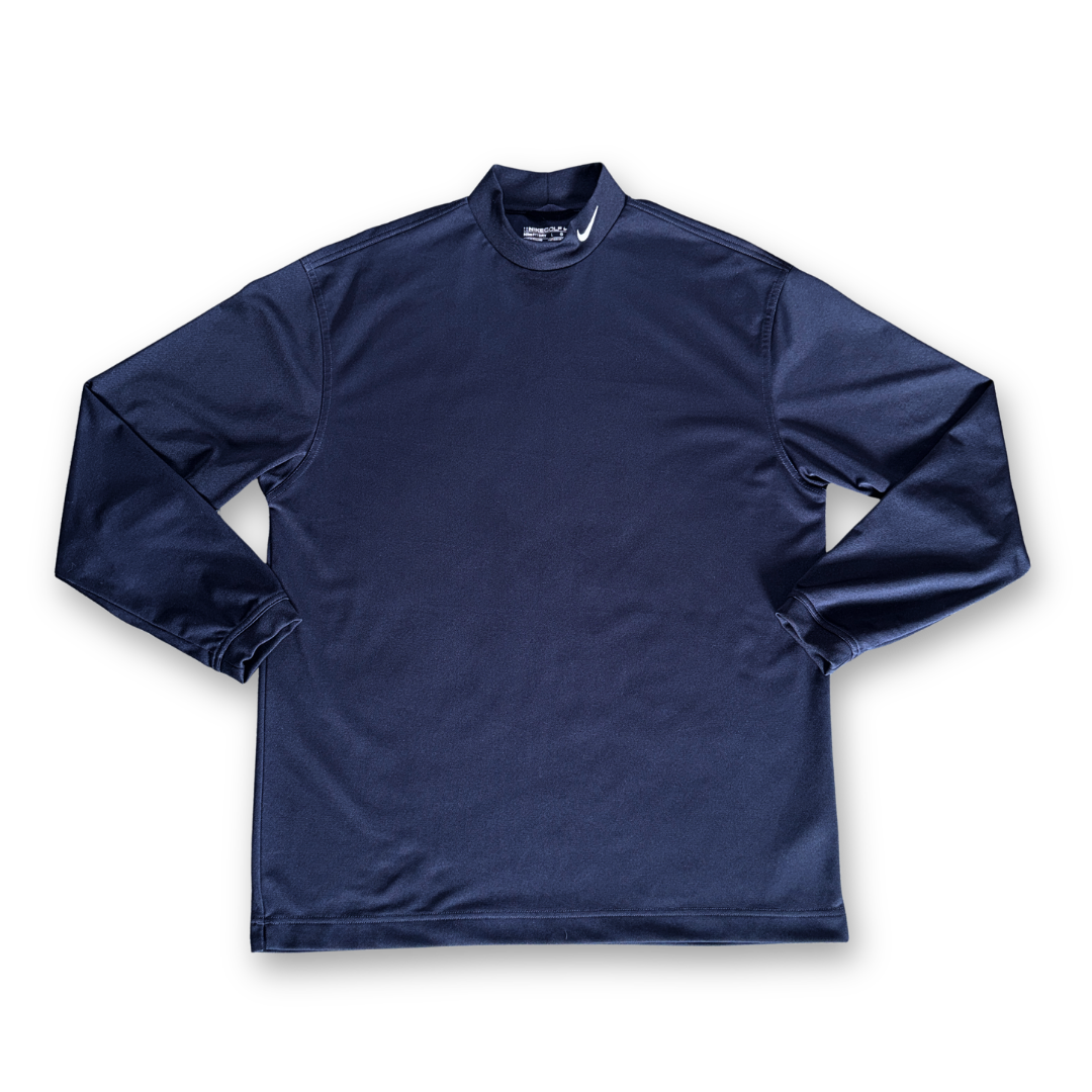 Nike Mock Neck Long Sleeve Navy Shirt