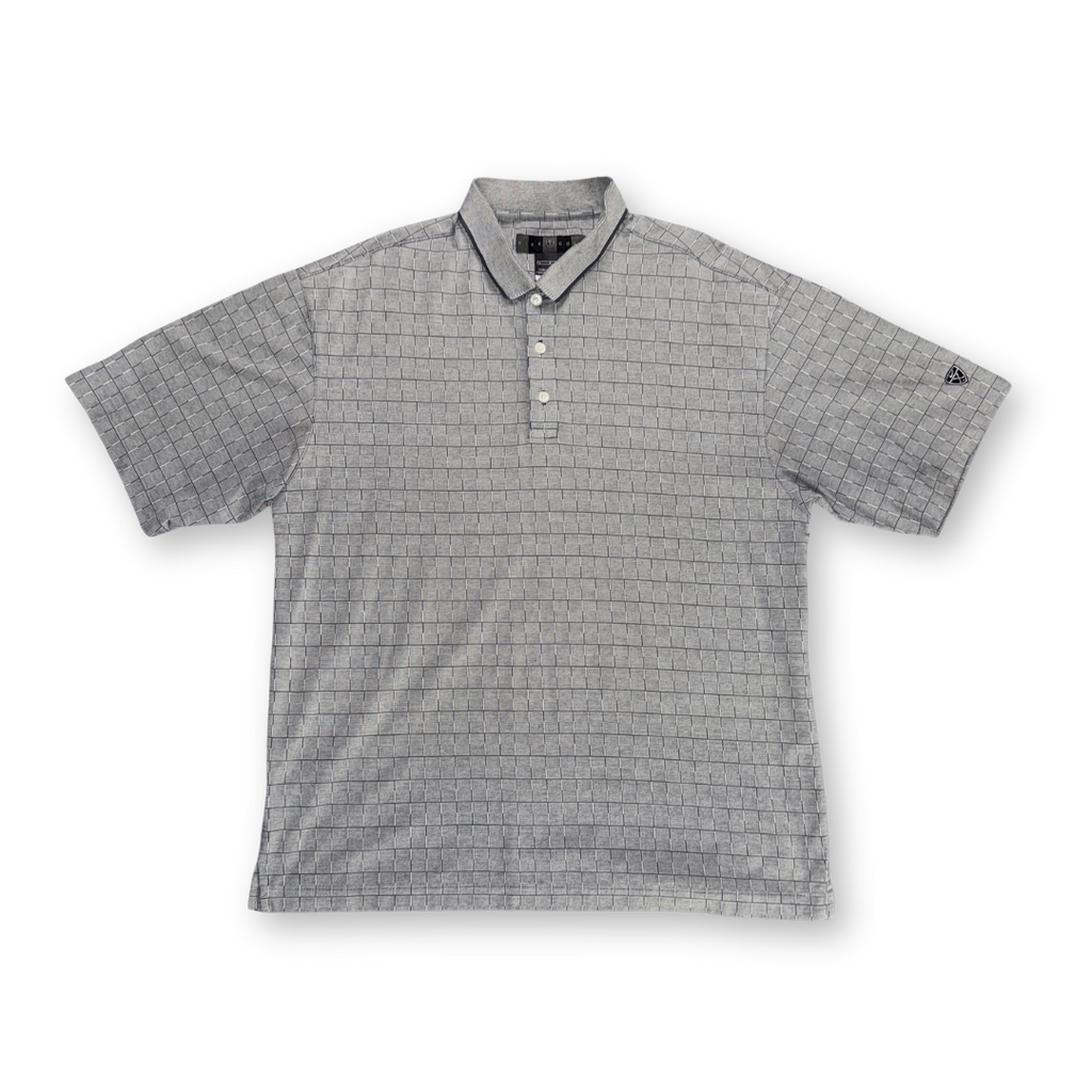 Nike Shield Checkered Grid Pattern Polo