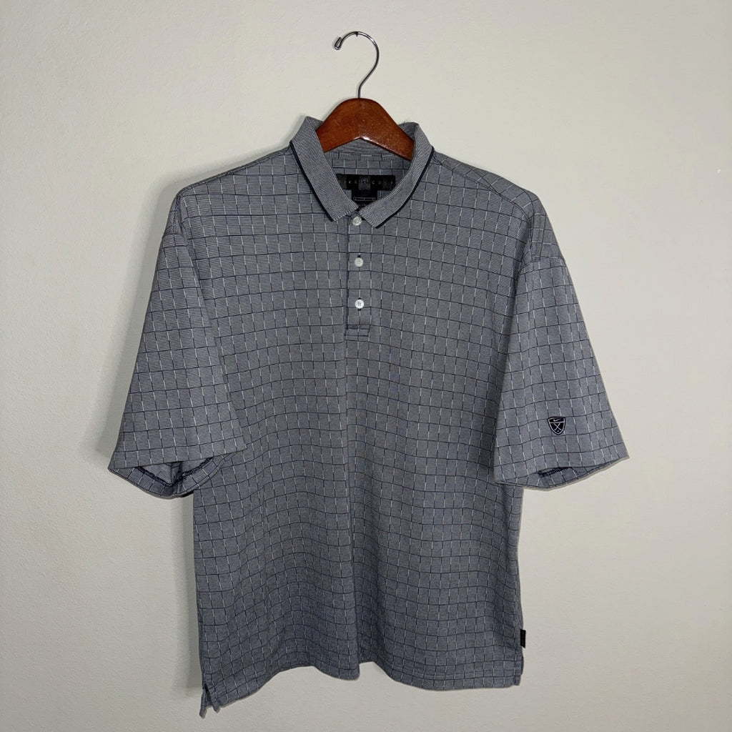 Nike Shield Checkered Grid Pattern Polo