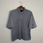 Nike Shield Checkered Grid Pattern Polo