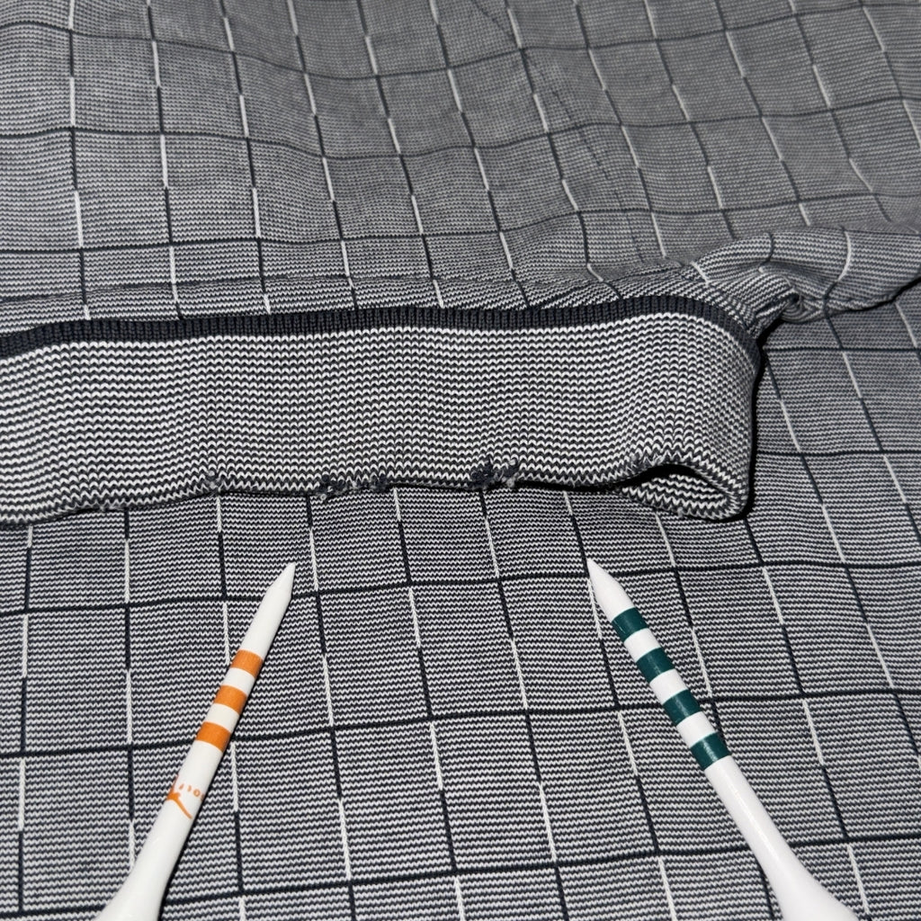 Nike Shield Checkered Grid Pattern Polo