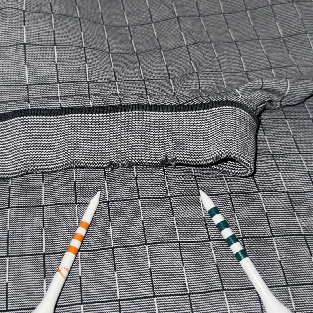 Nike Shield Checkered Grid Pattern Polo