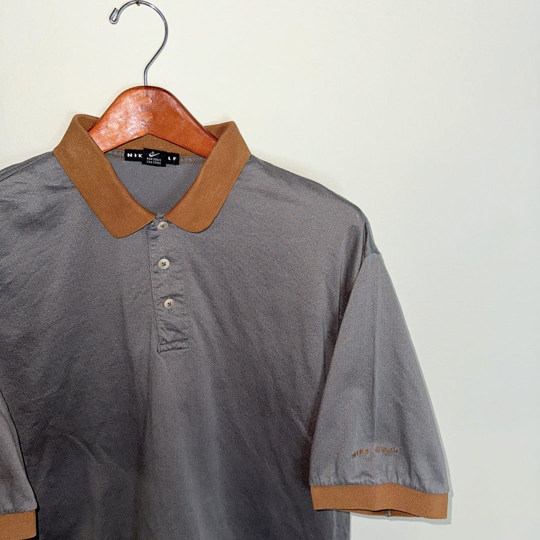 Nike Textured Multicolor Polo with Brown Accents