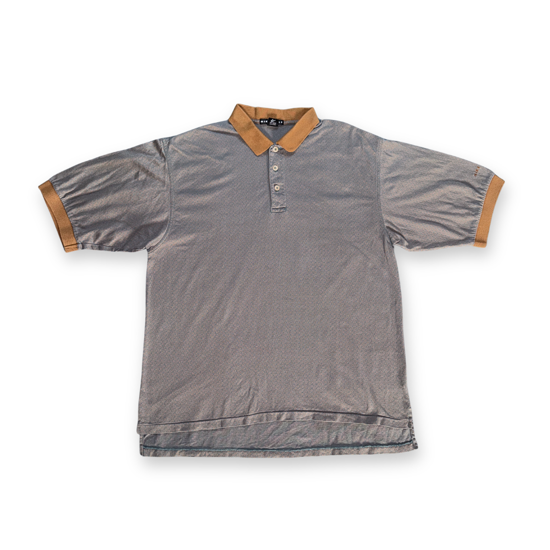 Nike Textured Multicolor Polo with Brown Accents
